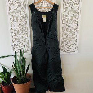 Ski-Doo Snow Pants Bibs Overalls Sz 14R Insulated Black Bombardier Unisex